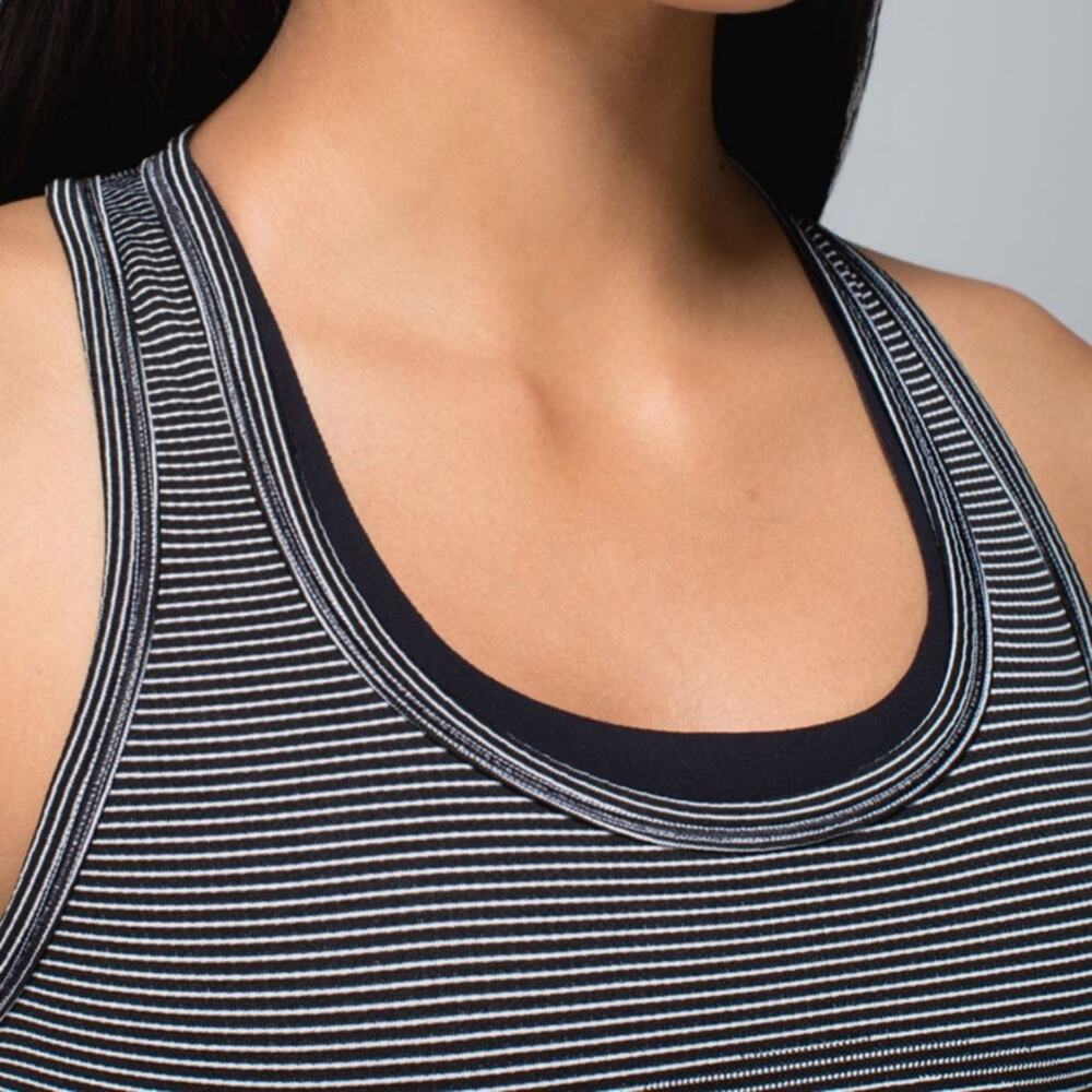 Lululemon Run: Swiftly Tech Racerback Stripe blac… - image 3